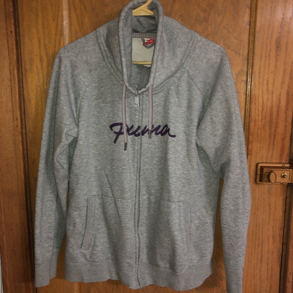 Women’s Puma Zip Up Cowl Neck Sweatshirt, Large